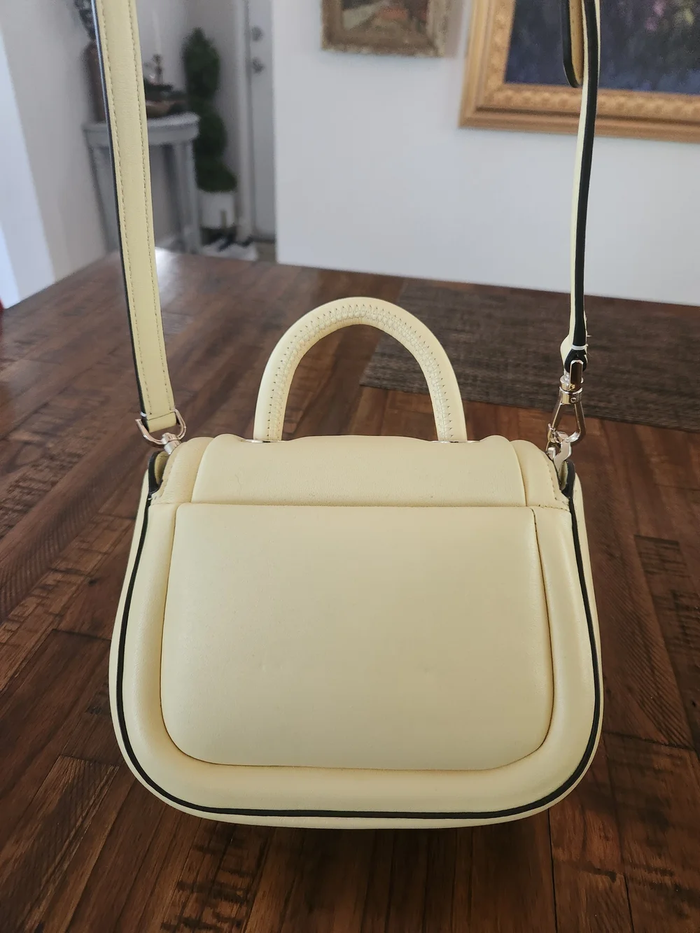 kate spade cream crossbody satchel with top handle w/dust Jacket